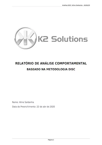 Relatório comportamental DiSC